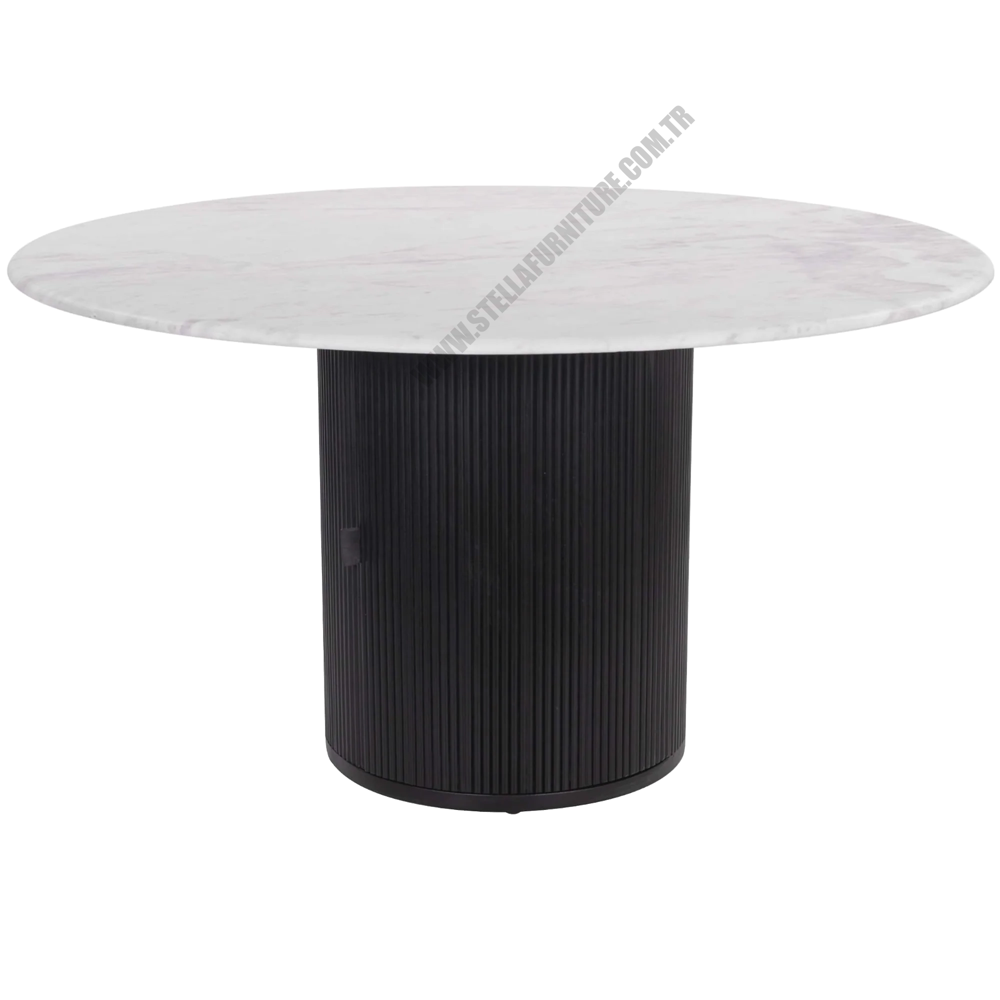 IZOLA DİNİNG TABLE, WHİTE MARBLEBLACK BASE