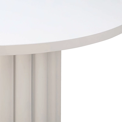 KALİ 55 ROUND DİNİNG TABLE, WHİTE görsel 3