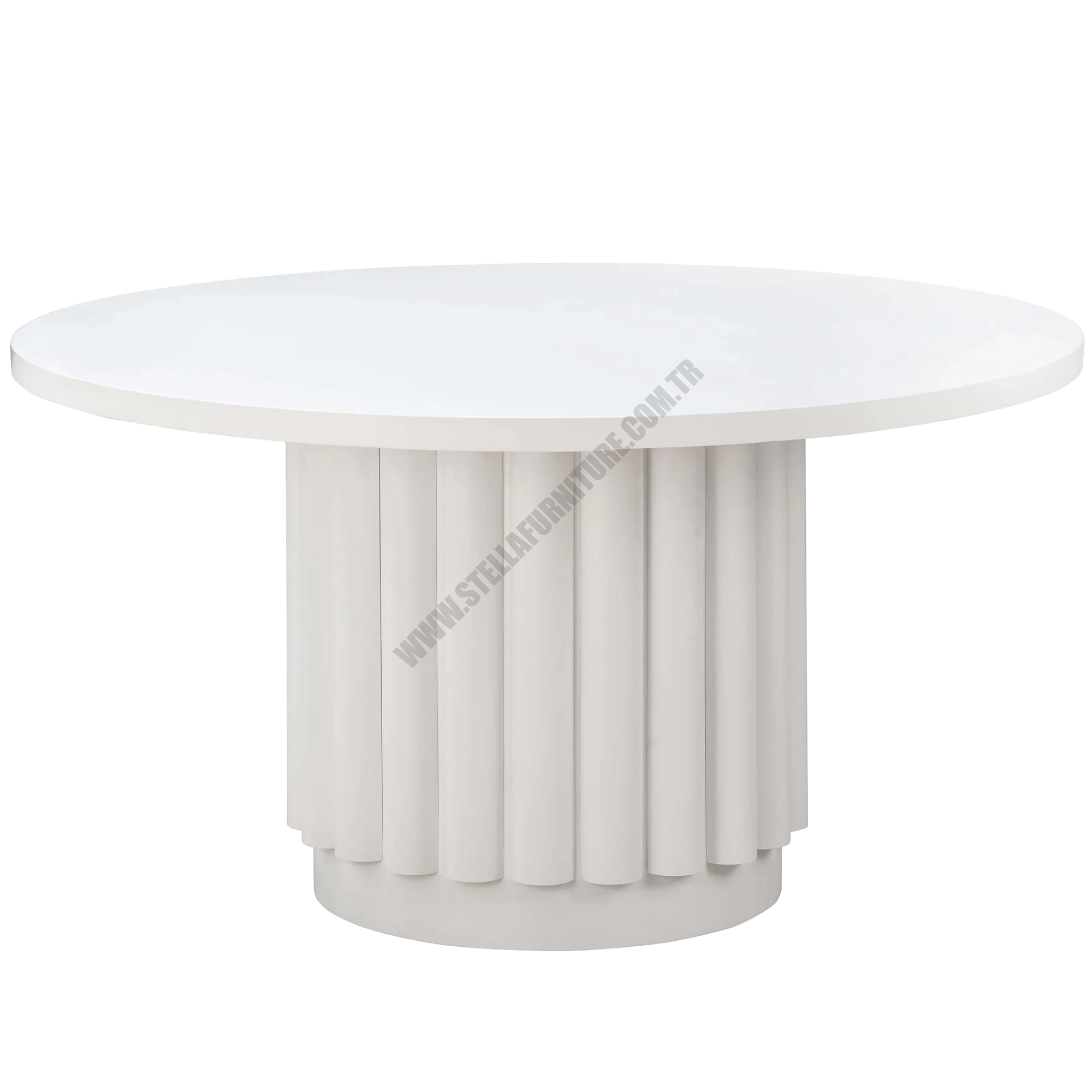 KALİ 55 ROUND DİNİNG TABLE, WHİTE