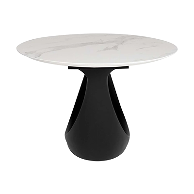 MONTANA DİNİNG TABLE, WHİTE CERAMİCBLACK BASE görsel 2