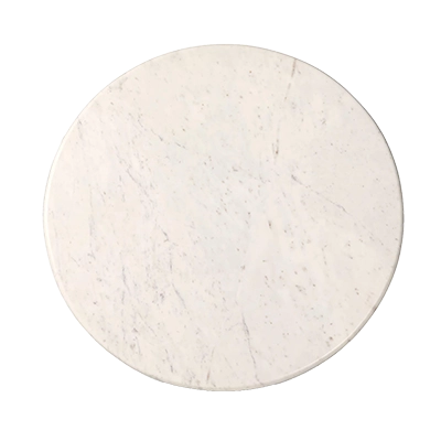 ORANDA 42 ROUND DİNİNG TABLE, POLİSHED WHİTE MARBLE görsel 3