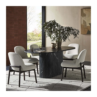 ORANDA DİNİNG TABLE, BLACK MARBLE görsel 4