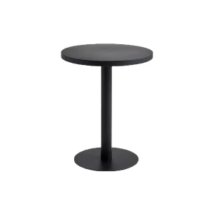 Black Round Metal Cafe Table
