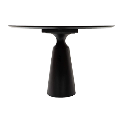 TAJİ OVAL DİNİNG TABLE, BLACK görsel 3