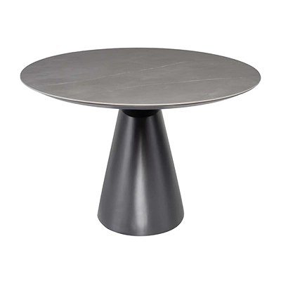 TAJİ OVAL DİNİNG TABLE, GREY CERAMİCTİTANİUM BASE görsel 2