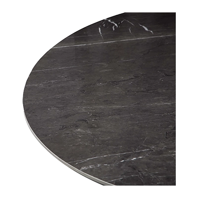 TAJİ OVAL DİNİNG TABLE, POLİSHED GREYTEXTURED SİLVER BASE görsel 2