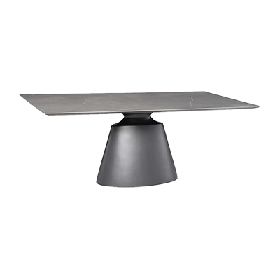 TAJİ RECTANGULAR DİNİNG TABLE, GREY CERAMİCTİTANİUM BASE