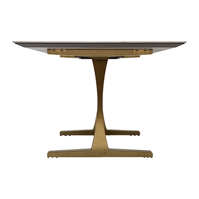 TOULOUSE DİNİNG TABLE, GREY CERAMİCBRUSHED GOLD BASE görsel 3