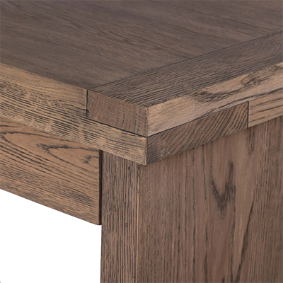 WARBY DİNİNG TABLE, WORN OAK görsel 4