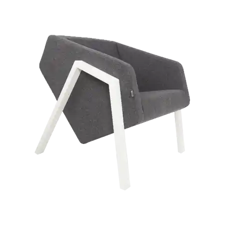 POLYGON TEKLİ GRİ OFİS KANEPE