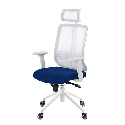 ANKA WHITE 8231 B पाँच शाखाओं वाले पहिएदार आधार की मेश कुर्सी görsel 2