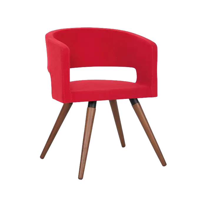 FOMA KIRMIZI TEKLİ AHŞAP AYAK