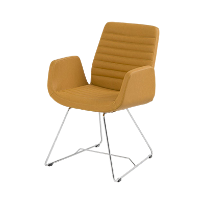 NUUK PLUS प्रीमियम सरसों पीले रंग की प्रबंधक कुर्सी