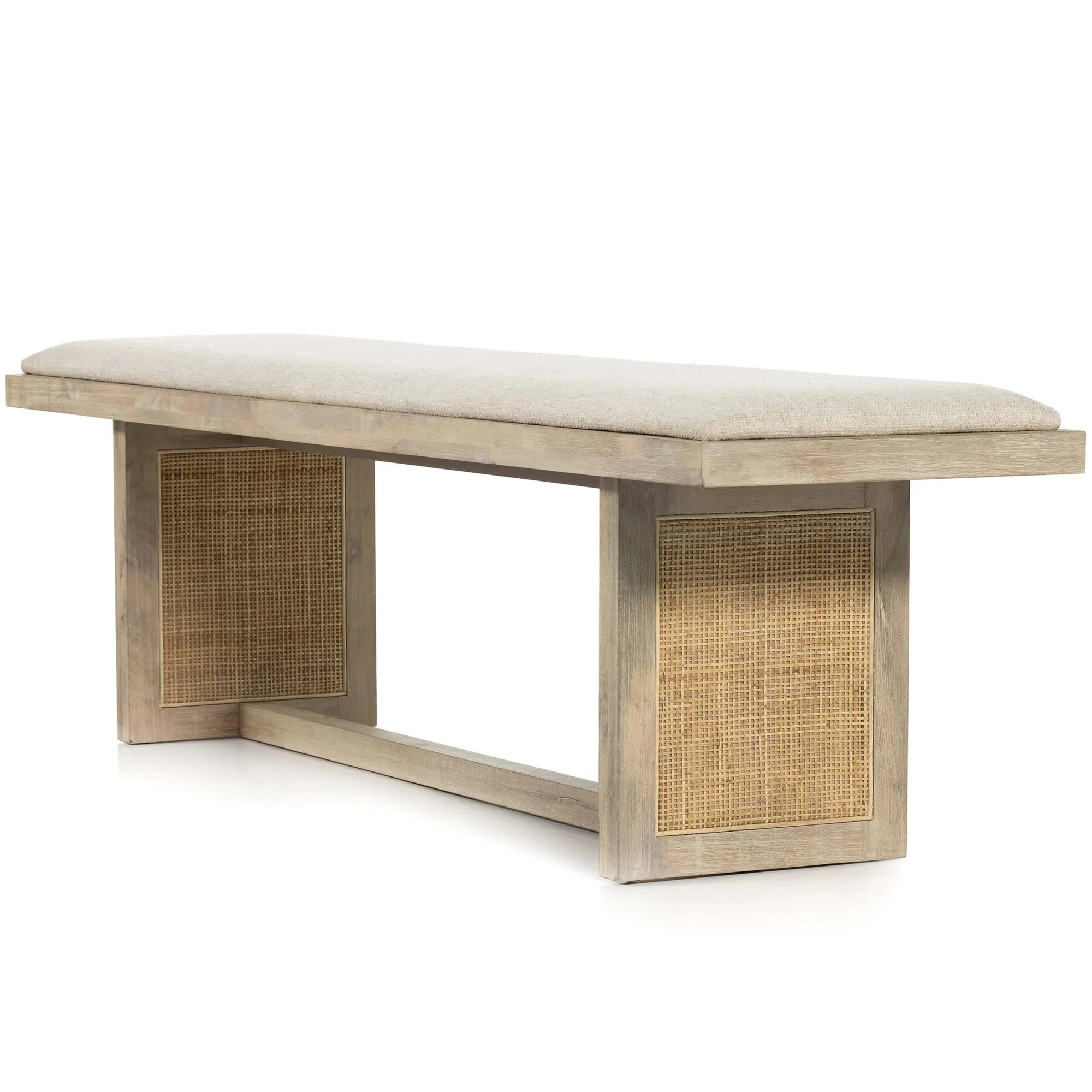 CLARİTA YEMEK BENCH – BEYAZ BOYALI MANGO AHŞAP