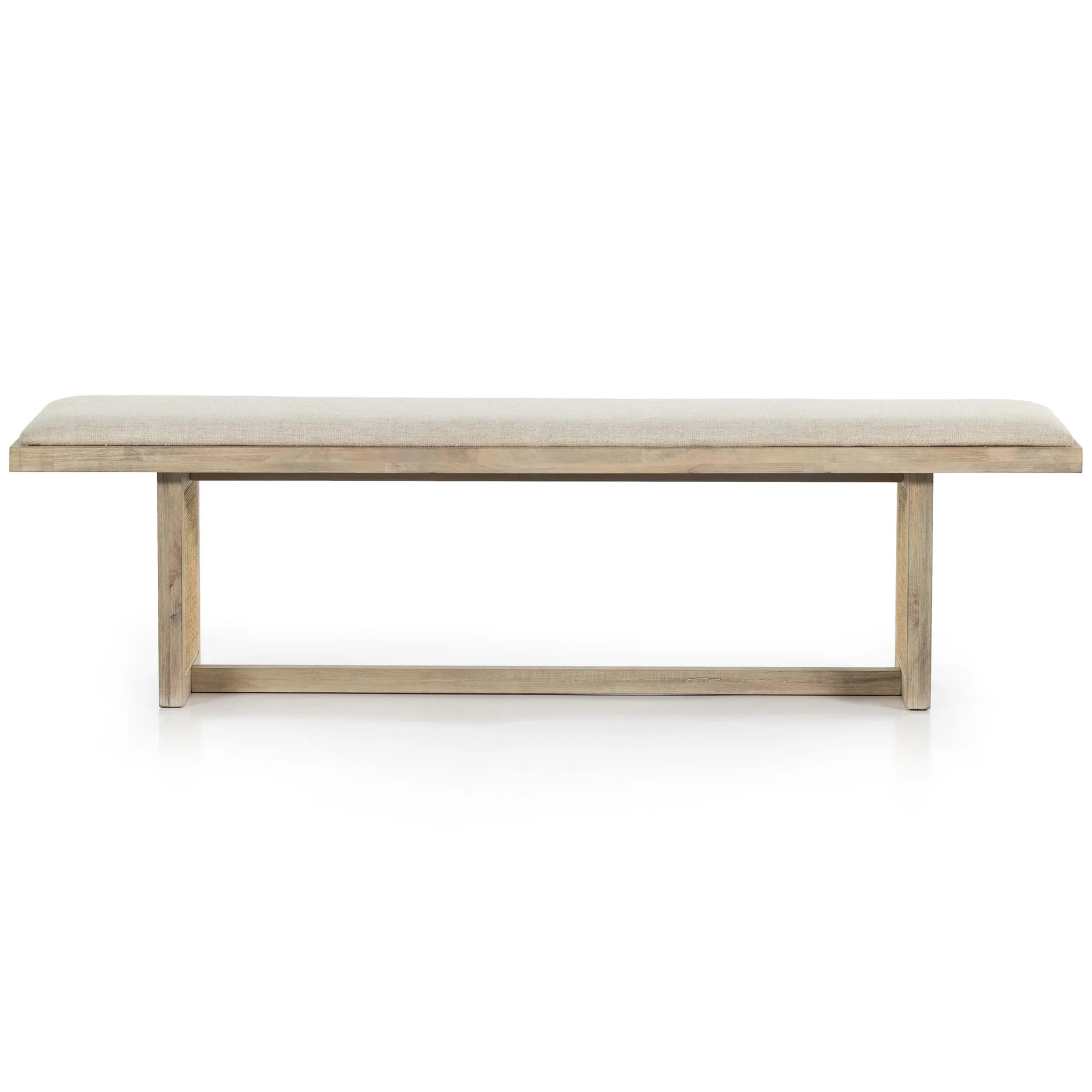 CLARİTA YEMEK BENCH – BEYAZ BOYALI MANGO AHŞAP görsel 2